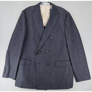 Banana Republic Blazer Men 46L Sport Coat Tailored Slim Fit Double Breast Floral